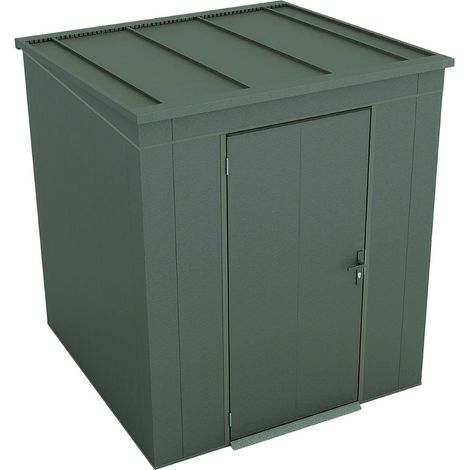 WEKA Gary Metallgerätehaus grün 3,3 m² Gerätehaus aus Metall in Grün, Geräteschrank mit 0,7 mm Wandstärke Gartenhaus