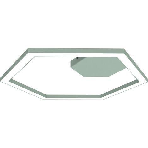 LUMICOM  ESAGONO 1X Plafoniera, STRIP LED, 34W/m, 3000K, metallo, verde iceberg, Ø60cm (1/2)