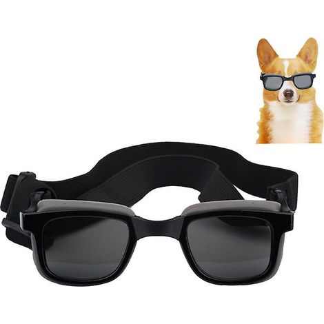 Lunettes de soleil noires imperméables et coupe-vent pour animaux de compagnie, protection des yeux des chiens (1/3)