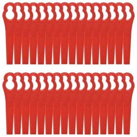 50er-Packung Kunststoff-Ersatzklingen für Freischneider, Trimmer, Rasenmäher, Garten- und Rasenpflege – Karteo (1/5)