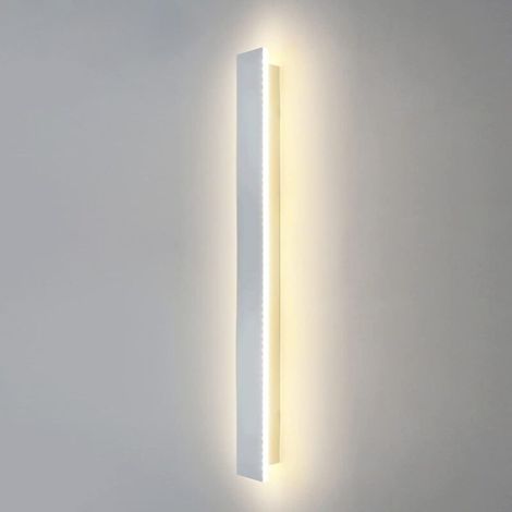 Applique Murale Longue Intérieure LED 40CM RVB - Lumière Vers le Bas 15W - Moderne pour Chambre, Salon, Escalier, Couloir (Blanc)