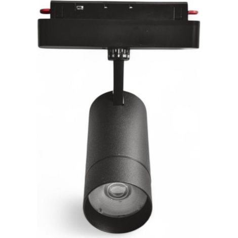 Faretto LED per Binario Magnetico 48V 10W 955lm CRI90 Orientabile CCT Switch Luce Calda, Fredda, Naturale