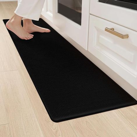 Tapis Cuisine Devant Evier 44x150cm, Tapis de Cuisine, Noir (1/5)
