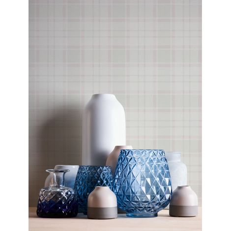 papier peint motif figurativ blanc, bleu et gris - Livingwalls (1/5)