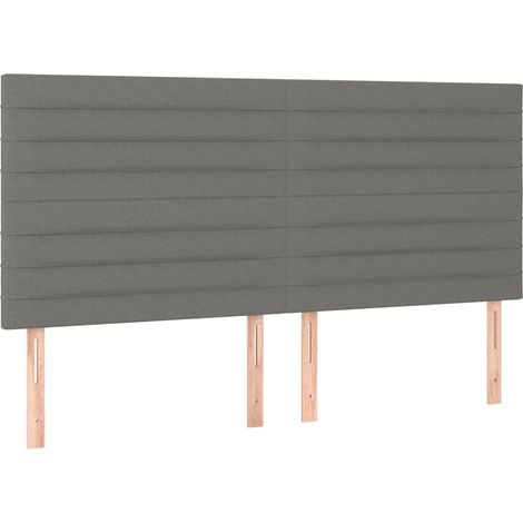 Maison Exclusive - Cabecero de cama gris oscuro 180x5x118/128 cm (1/5)