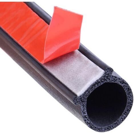 QORVA-Bande d'étanchéité de Porte de Voiture 4 Mètres Joint en Caoutchouc Bande de Protection Portière Autocollante Étanche en Forme D Gros 12mm x 14mm (1/5)