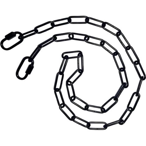 Chaîne de sécurité robuste noire pour portail - 0,9 m, en métal avec cadenas - Idéale pour portails, clôtures et cages pour animaux - Extension résistante pour une utilisation extérieure-AquaForge