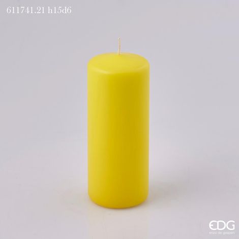 CANDELA CLASSICA MOCCOLO H.15 D.6 GIALLO