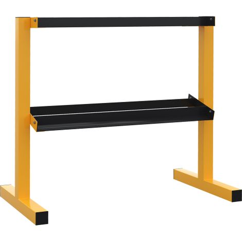 Rastrelliera per manubri a doppio ripiano, con una capacità di carico fino a 270 kg, una rastrelliera stabile adatta all'allenamento della forza e al fitness in loco. (1/5)