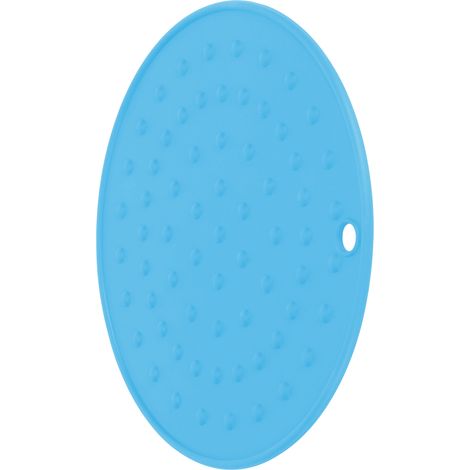 Sous-plat de cuisine en silicone résistant à la chaleur, bleu - Protection pour tables et plans de travail
