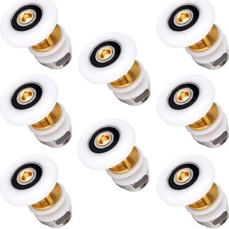 Rulli di ricambio per porta scorrevole della doccia, confezione da 8 pezzi da 25 mm (1/5)