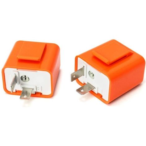 Universal 12V 2-Pin Flasher Relay, moto LED Indicateur de signal de virage Flasher Relay Vitesse réglable, 2 PC (1/5)