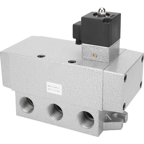 Électrovanne G3/4 K25DH-20, distributeur 5 voies 2 positions, commande électrique unique 24V DC, équipement industriel pneumatique. (1/5)