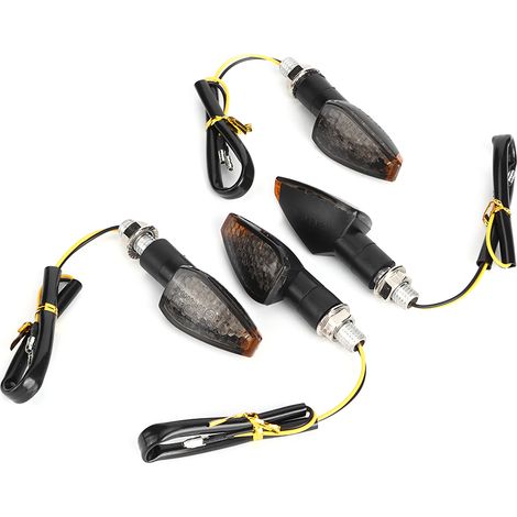 Clignotants LED Moto 4 pièces, feux clignotants universels pour Cross Enduro, clignoteurs à LED étanches, kit de clignotants moto tout-terrain, ampoules LED haute visibilité. (1/5)