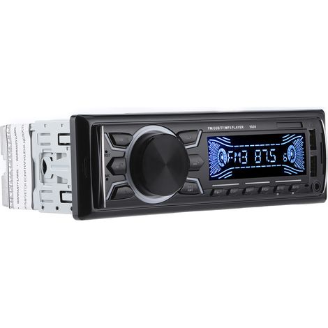 Autoradio 12V Bluetooth FM avec lumière colorée, télécommande, USB/MP3/WMA, lecteur audio voiture, stéréo portable, kit mains libres, écran LED, chargeur intégré (1/5)