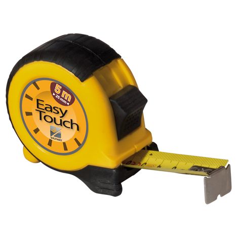 Mètre ruban Easy Touch Wilmart — classe II, 5 m x 25 mm, double blocage (réf. 635007) - 5 m