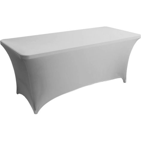 Nappe 180 cm grise élastique