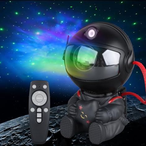 Proyector de cielo estrellado, luz nocturna en miniatura, diseño de nebulosa, USB, negro. (1/5)