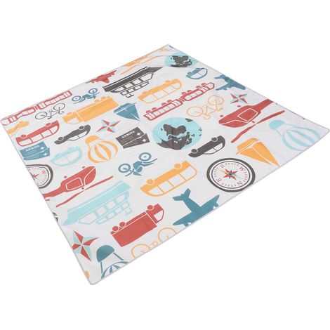 Tapis de jeu antidérapant pour bébé 130x130cm, imperméable en nylon, usage intérieur et extérieur, maison et camping. (1/5)