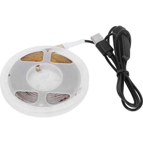 Bandeau LED adhésif USB 5V 4W 5m lumière chaude déco fond écran TV ordinateur (1/5)
