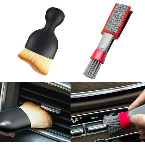 Auto Innenraum Reinigungsbürsten Set, 2-teilig, weich, für Armaturenbrett & Lüftung (1/5)