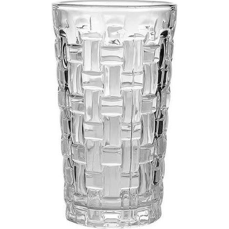Gobelet en verre gaufré de 400 ml pour usage domestique, idéal pour les jus, le café et les boissons froides. (1/5)