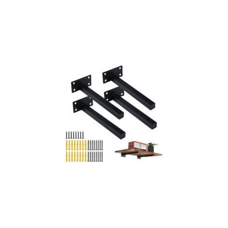 4er-Pack 20 cm Regalwinkel, Wandregalwinkel, robuste schwarze Eckwinkel (1/5)