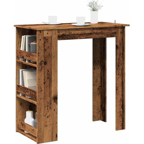 Bartisch mit Regal Altholz-Optik 102x50x103,5 cm