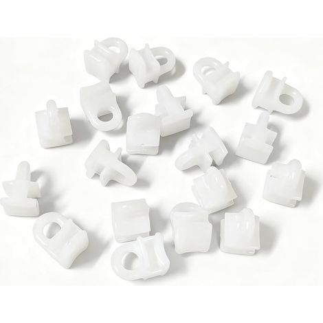 Patins Pour Tringle À Rideaux - Plastique Blanc - Universel Pour Caravane Camping-Car Fenêtre Porte Douche - Lot De 50 Pièces
