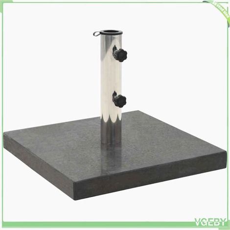 Socle de parasol - FAFEICY - 45065 - Base granit 28,5 kg - Carré noir - Tube inox 38/48 mm (1/5)