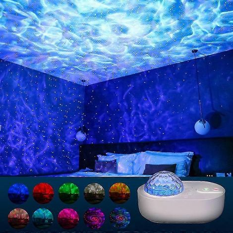 Veilleuse projecteur d'étoiles, lampe projecteur galaxie, haut-parleur Bluetooth intégré, minuterie avec télécommande, projecteur d'étoiles, cadeau pour enfants et adultes, décoration de chambre pour  (1/5)