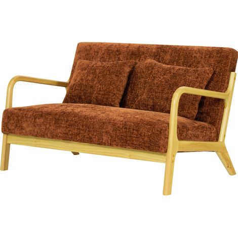 Banquette Scandinave 2 places en Bois et Tissu (1/5)