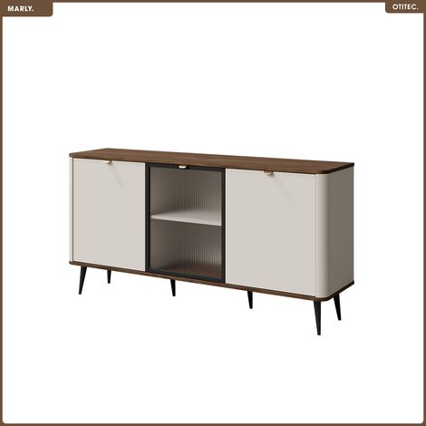 Commode vitrine - L.160 x H.82 x P.40 - MARLY (1/3)