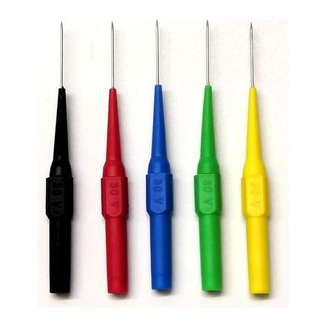 15pcs Pinces De Test De Perçage Sondes Sondes D'essai De Multimètre Sonde de clip de test Avec Prise De Banane Isolation Sonde de test de Multimètre 4mm, Sonde de test Automobile (1/5)