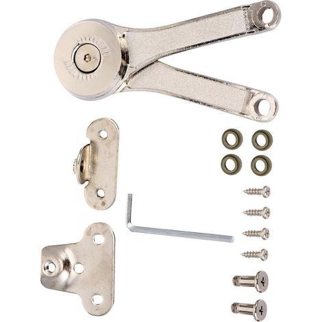 Butée de charnière réglable pour porte de placard de cuisine en alliage de zinc argenté (1/5)