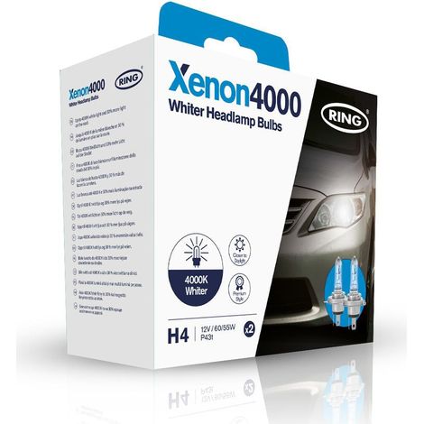2 AMPOULES H4 12V 60/55W P43T XENON4000 (BLISTER) RING (1/2)