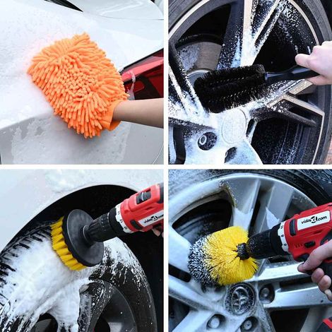 Juego de Cepillos de Limpieza para Coche 14 piezas Multicolor (1/5)