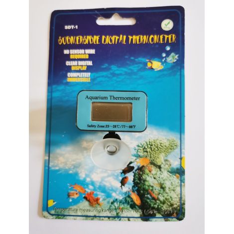 TERMOMETRO PEE ACQUARIO DIGITALE CON VENTOSA DI FISSAGGIO   23/28  GRADI