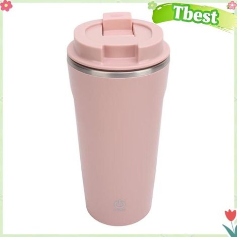 Tbest Tasse à agitation automatique Tasse à café auto-remuante en acier inoxydable, Rechargeable electromenager blender Rose (1/5)