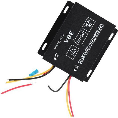 Convertisseur de puissance DC 24 V à 12 V Voiture camion 40A 480W DC 24V à 12V auto d'installation 24v 24V à 12v/30A/360w (1/4)