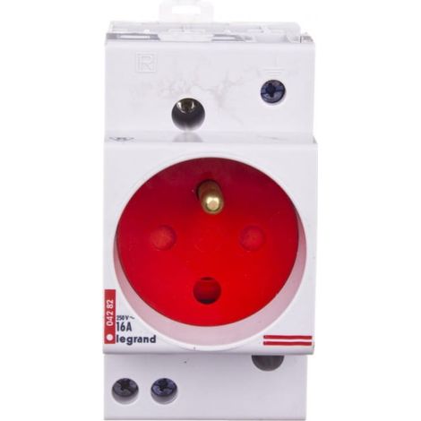 Modulare Steckdose 2P+Z 10/16A mit Abdeckung für Schiene G382 004282