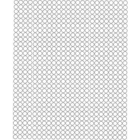 Adesivi circolari a pois da 7 mm, 720 pezzi, bianchi lucidi