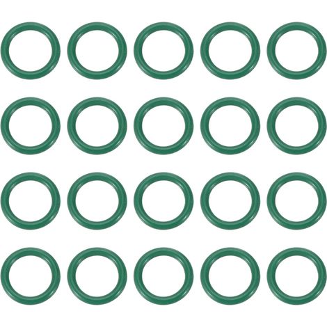 Joint Torique en Caoutchouc Fluoré 7x10x1.5mm(ID x OD x Largeur), 20PCS Joint d'Étanchéité Bocaux Remplacement pour Réparation Plomberie Valves Tuyaux Robinet Voiture Gaz, Vert (1/5)