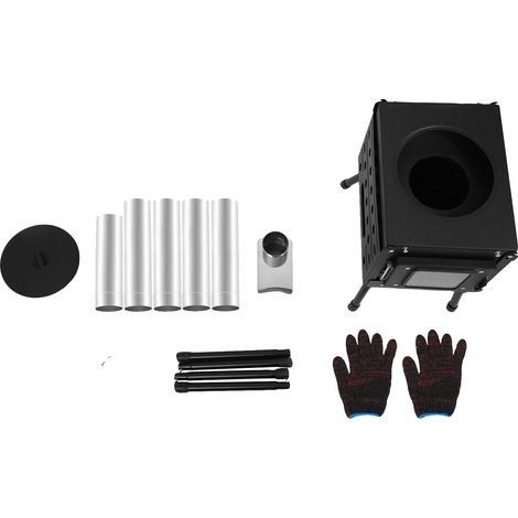 Hornilla de camping, diseño plegable portátil, cocina multiusos, color negro. (1/2)