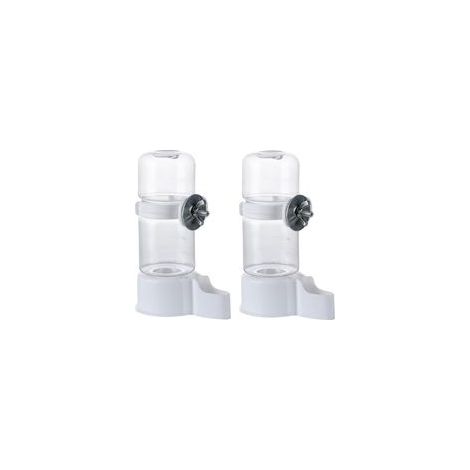 Abbeveratoi per uccelli, set di 2 bottiglie d'acqua automatiche, adatte per gabbie, mangiatoie in plastica per pappagalli, abbeveratoi, accessori per gabbie per uccelli, adatti per pappagallini ondula