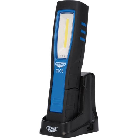 Draper 31101 Draper Expert SMD LED USB Rechargeable Inspection Light with Charging Station, 5W, 600 Lumens, USB-C Cable Supplied
