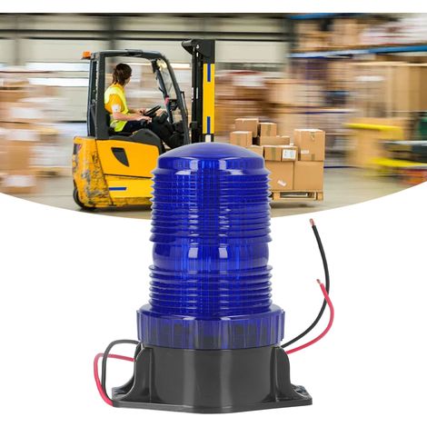 Sicherheitssignalleuchte mit großem Spannungsbereich (DC10-110V), IP65 wasserdicht, zylindrische Blitzleuchte, Blinklicht, blau. (1/5)