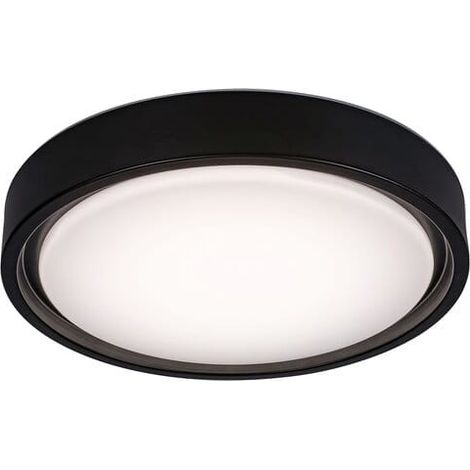 Plafonnier LED RGB Ø36cm 28W noir, télécommande Rabalux