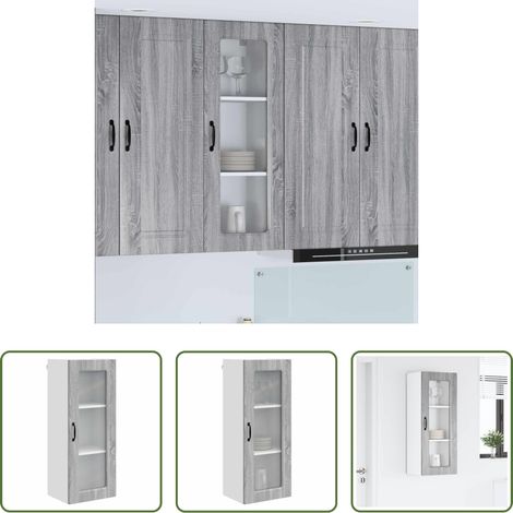 Holzschrank - Küchenschrank Kalmar Graues Sonoma 40 x 31 x 100 cm (1/5)