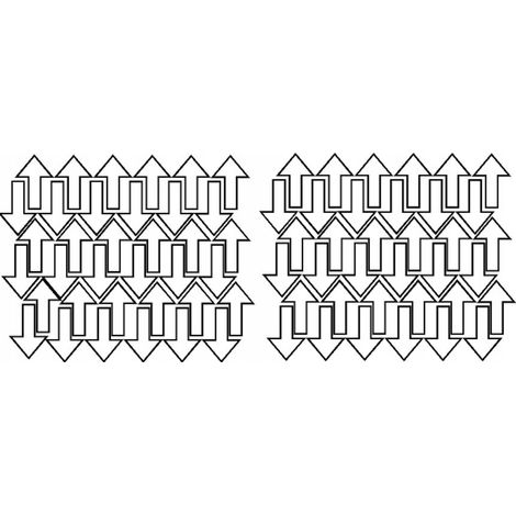 Adesivi a forma di freccia 5x3 cm, 72 pezzi, bianco opaco